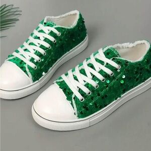 Brand new green sparkle shoes
